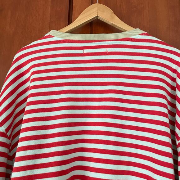 Free People We the Free Sweatshirt Striped Oversized Crewneck Size Small - Picture 9 of 12